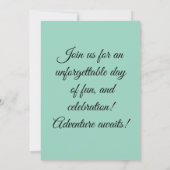 Invitation Attrapez l'aventure (Dos)