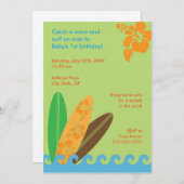 Invitation Attrapez un anniversaire de vague ou une (Devant / Derrière)