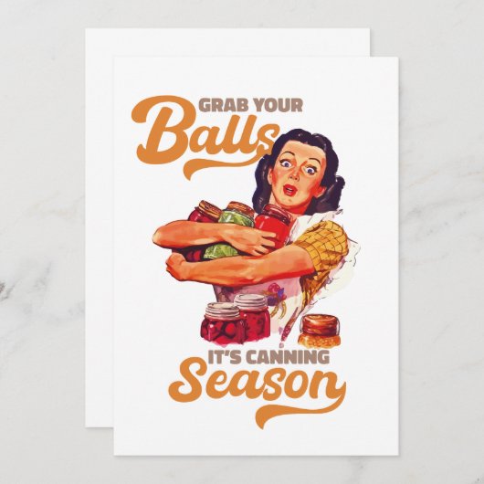Invitation Attrapez vos boules, sa saison de canne, attrapez- (Devant / Derrière)
