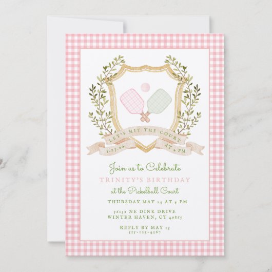 Invitation Attrapons la Cour | Pickle Pickle Ball Anniversair (Devant)