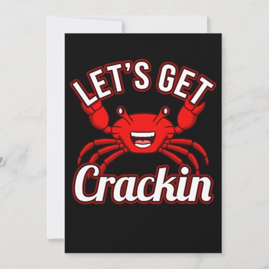 Invitation Attrapons le crackin Crabbing Crab Crab Lobster (Devant)