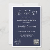 Invitation Attrayant Modèle d'invitation à la graduation styl (Dos)