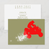 Invitation atv : piste de saleté (Devant / Derrière)