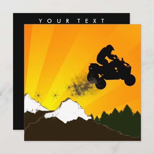 Invitation atv : piste de saleté (Devant / Derrière)