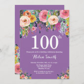 Invitation au 100e anniversaire de la florale viol (Devant / Derrière)
