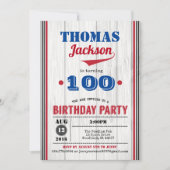 Invitation au 100e anniversaire du baseball. Bois (Devant)
