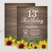 Invitation au 13e anniversaire du tournesol russe (Devant / Derrière)