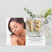 Invitation au 13e anniversaire Marble Gold Portrai (Debout devant)