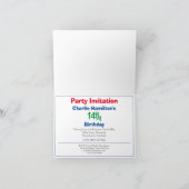 Invitation au 14e anniversaire avec photo (Intérieur)