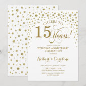 Invitation au 15e anniversaire de Gold White (Devant / Derrière)