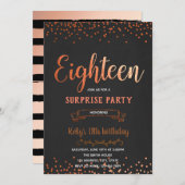 Invitation au 18e anniversaire de l'or Rose (Devant / Derrière)