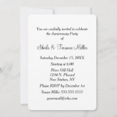 Invitation au 18e anniversaire de mariage (Dos)