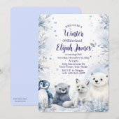 Invitation au 1er anniversaire de bébé  (Devant / Derrière)