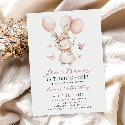Invitation au 1er anniversaire de lapin