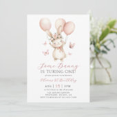Invitation au 1er anniversaire de lapin (Debout devant)