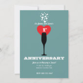 Invitation au 1er anniversaire de mariage - Santé  (Dos)