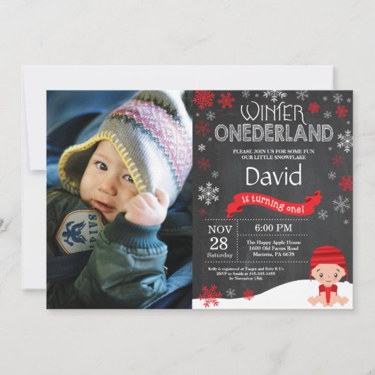 Invitation au 1er anniversaire de Winter Onederlan (Devant)