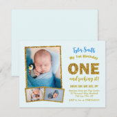 Invitation au 1er anniversaire, Premier anniversai (Devant / Derrière)