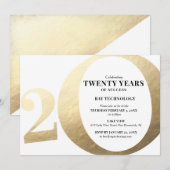 Invitation au 20e anniversaire d'entreprise (Devant / Derrière)