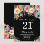 Invitation au 21e anniversaire de Floral Surprise (Devant / Derrière)