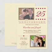 Invitation au 25e anniversaire de la Mariage (Devant / Derrière)