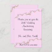 Invitation au 25e anniversaire de mariage (Devant / Derrière)