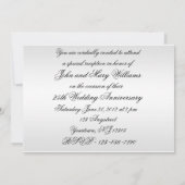 Invitation au 25e anniversaire de mariage (Dos)