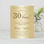 Invitation au 30e anniversaire de mariage en or (Debout devant)