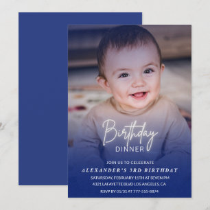 Invitation au 3e anniversaire Dîner d'anniversaire