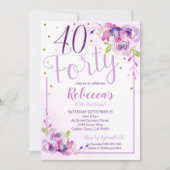 Invitation au 40e anniversaire de la florale pourp (Devant)