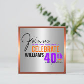 Invitation au 40e anniversaire de l'homme (Debout devant)