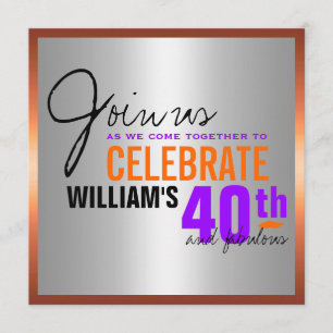 Invitation au 40e anniversaire de l'homme