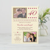 Invitation au 40e anniversaire de Mariage (Debout devant)