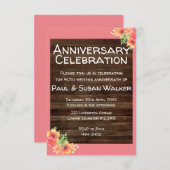 Invitation au 40e anniversaire de mariage (Devant / Derrière)