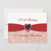 Invitation au 40e anniversaire de mariage en damas (Devant)