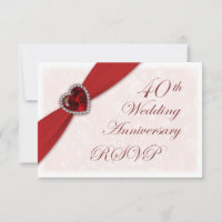 Invitation au 40e anniversaire de mariage en damas