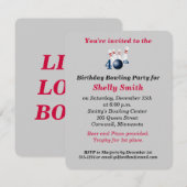Invitation au 40e anniversaire du Bowling Party (Devant / Derrière)