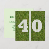 Invitation au 40e anniversaire du Football Party (Devant / Derrière)