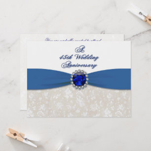Invitation au 45e anniversaire de mariage en damas