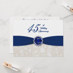 Invitation au 45e anniversaire de mariage en damas