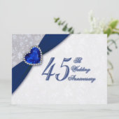 Invitation au 45e anniversaire de mariage en damas (Debout devant)
