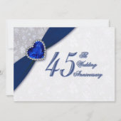 Invitation au 45e anniversaire de mariage en damas (Devant)