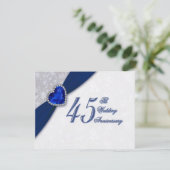 Invitation au 45e anniversaire de mariage en damas (Debout devant)