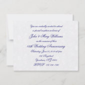 Invitation au 45e anniversaire de mariage en damas (Dos)