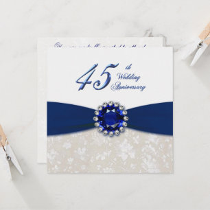 Invitation au 45e anniversaire de mariage en damas