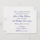 Invitation au 45e anniversaire de mariage en damas (Dos)