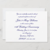 Invitation au 45e anniversaire de mariage en damas (Dos)