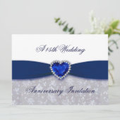 Invitation au 45e anniversaire de mariage en damas (Debout devant)