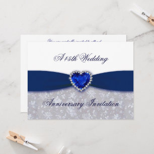 Invitation au 45e anniversaire de mariage en damas