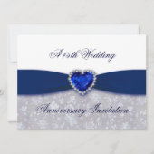 Invitation au 45e anniversaire de mariage en damas (Devant)